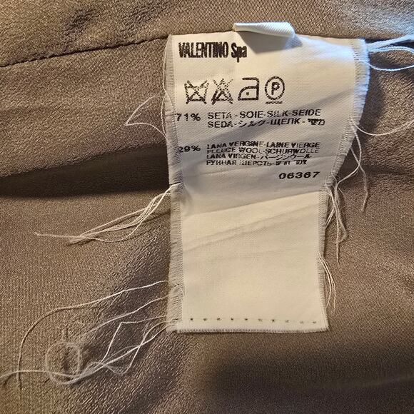 Valentino Beige Silk & Wool Blend Mini Skirt US 6 / Luxury Italian Designer - Picture 5 of 5